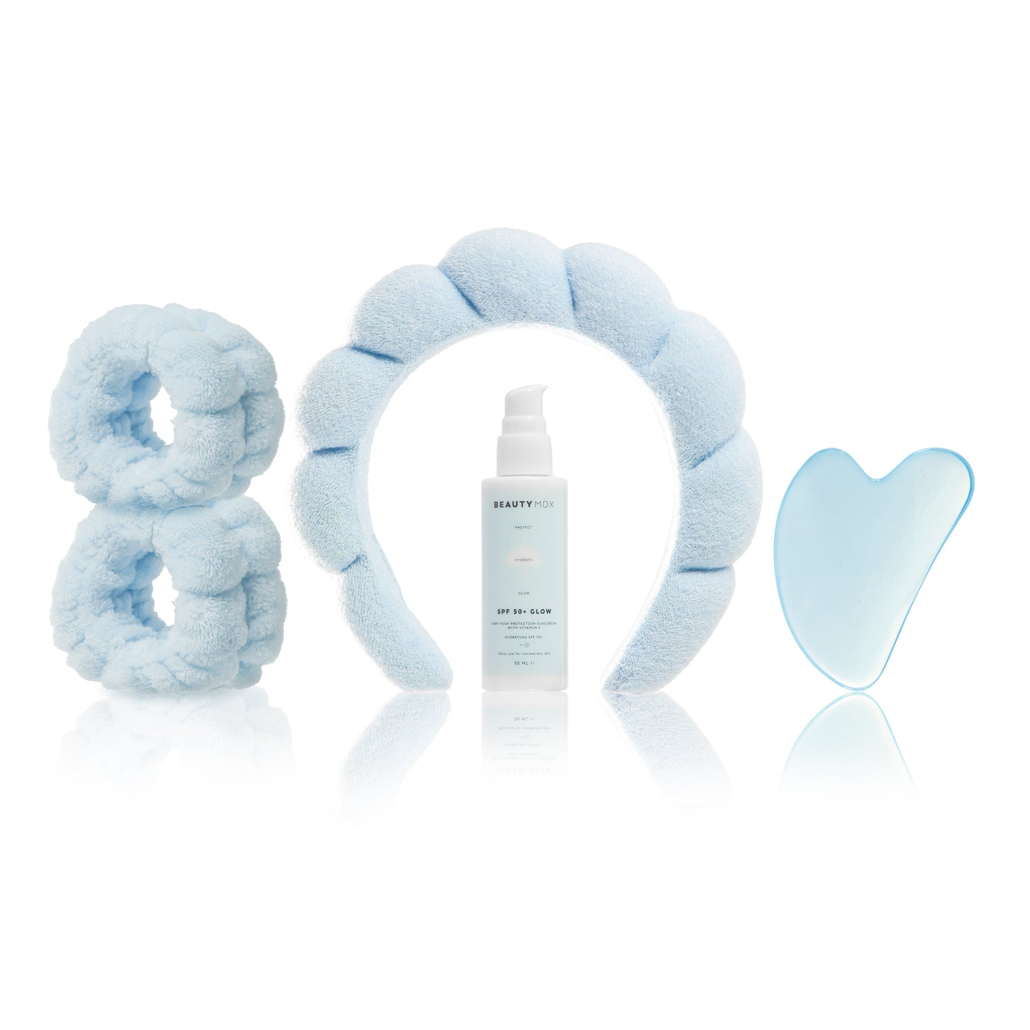 Ultimate Gift Set - SPF50 Protective Face Lotion, Gua Sha, Head Band + Wrist Band Set